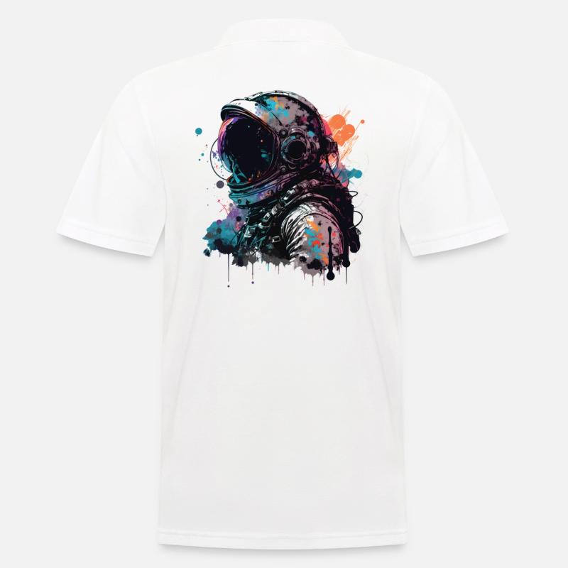 Gothic Astronaut - Männer Poloshirt - Weiß