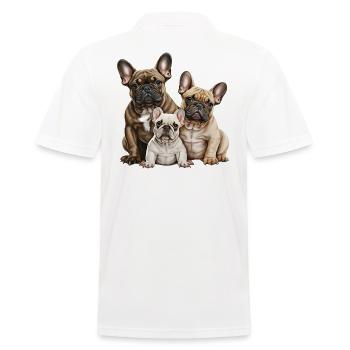 Famille de bouledogue français - Polo Homme - blanc - Dos - Kai (181cm)