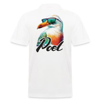 Poel holiday cool colorful seagull with sunglasses - Men's Polo Shirt - white - Back - Kai (181cm)