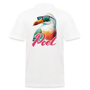 Poel holiday cool colorful seagull with sunglasses - Men's Polo Shirt - white - Back - Kai (181cm)