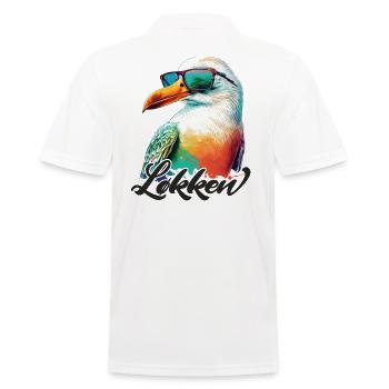 Loecken holiday cool colorful seagull with sunglasses - Men's Polo Shirt - white - Back - Kai (181cm)