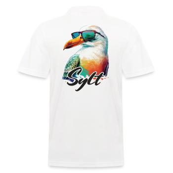 Sylt vacances mouette colorée fraîche avec des lunettes de soleil - Polo Homme - blanc - Dos - Kai (181cm)