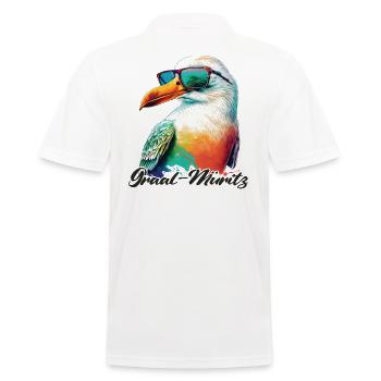 Graal Müritz Urlaub coole Möwe mit Sonnenbrille - Männer Poloshirt - Weiß - Hinten - Kai (181cm)