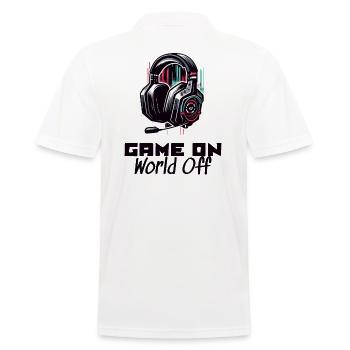 Game On World Off Gamer T-Shirt - Polo Homme - blanc - Dos - Kai (181cm)