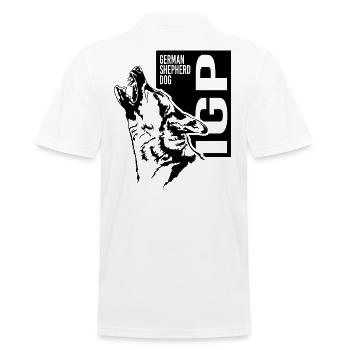 IGP German Shepherd Dog Dog Sport Dog Wilsigns - Men's Polo Shirt - white - Back - Kai (181cm)