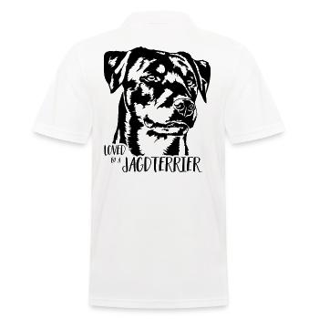 Aimé par un chien de chasse terrier disant chiens Wilsigns - Polo Homme - blanc - Dos - Kai (181cm)