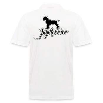 JAGDTERRIER Hunderasse Jagdhunde Jäger Wilsigns - Männer Poloshirt - Weiß - Hinten - Kai (181cm)
