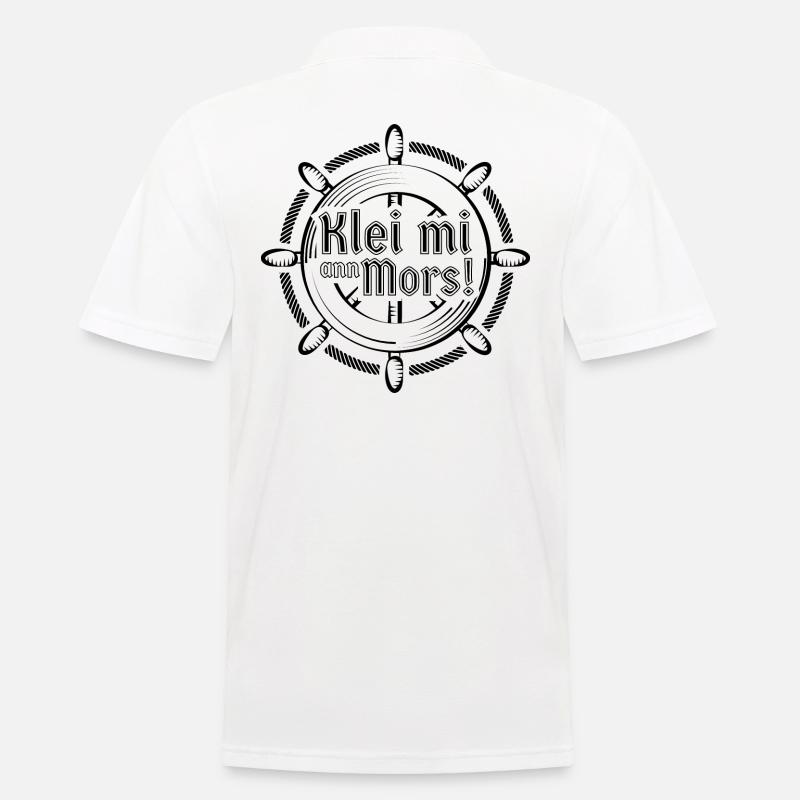 klei mi ann Mors schwarz - Männer Poloshirt - Weiß