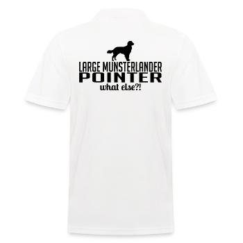 LARGE MUNSTERLANDER POINTER what else Wilsigns - Männer Poloshirt - Weiß - Hinten - Kai (181cm)