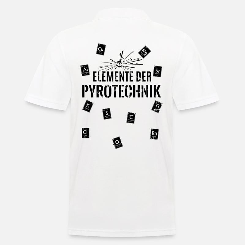 Pyro Elements - Men's Polo Shirt - white