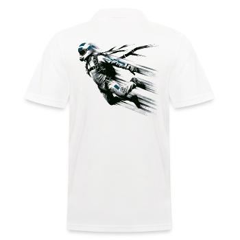 Parachutist Jumping Graffiti Style - Men's Polo Shirt - white - Back - Kai (181cm)