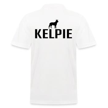 KELPIE Dog dog Wilsigns - Men's Polo Shirt - white - Back - Kai (181cm)