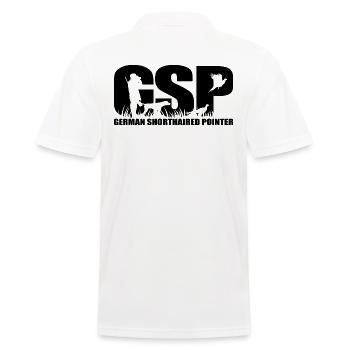 GSP German Pointer à poil court Chiens de chasse Wilsigns - Polo Homme - blanc - Dos - Kai (181cm)