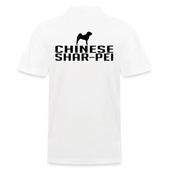 Chinese Shar-Pei Hunderasse Hunde Wilsigns - Männer Poloshirt - Weiß - Hinten - Kai (181cm)