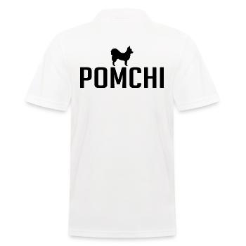 Pomchi Dog breeds Dogs Wilsigns - Men's Polo Shirt - white - Back - Kai (181cm)