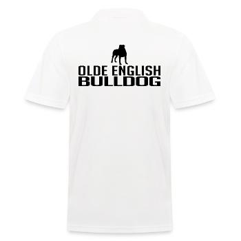 Olde English Bulldog Dog breeds Dogs Wilsigns - Men's Polo Shirt - white - Back - Kai (181cm)