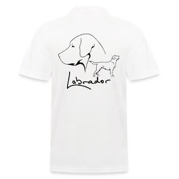 LABRADOR profile WILSIGNS dogs dog gift idea - Men's Polo Shirt - white - Back - Kai (181cm)