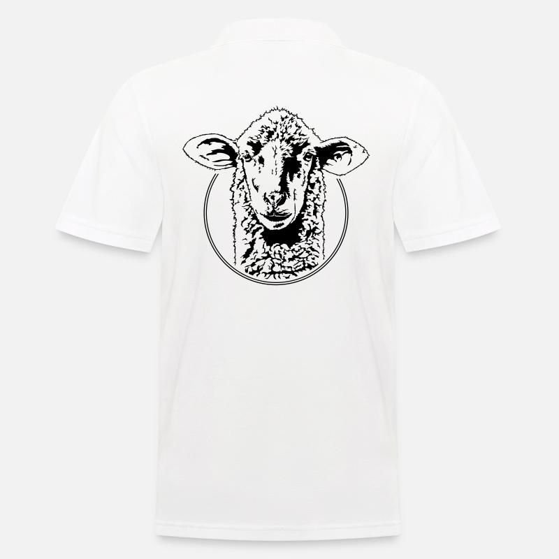 SCHAF Schafe Tiere Schäfer Schafkopf Wilsigns - Männer Poloshirt - Weiß