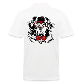Drôle de lunettes LANDSEER Chien Chien - Polo Homme - blanc - Dos - Kai (181cm)