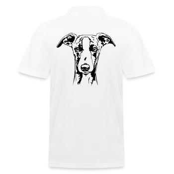 Whippet Portrait Dog Dogs Greyhounds Wilsigns - Men's Polo Shirt - white - Back - Kai (181cm)