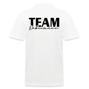 TEAM DOBERMANN Dobie Dog Sports Dogs IGP Wilsigns - Men's Polo Shirt - white - Back - Kai (181cm)