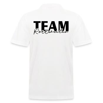 TEAM ROTTWEILER Wilsigns IGP Hundesport Hunde - Männer Poloshirt - Weiß - Hinten - Kai (181cm)