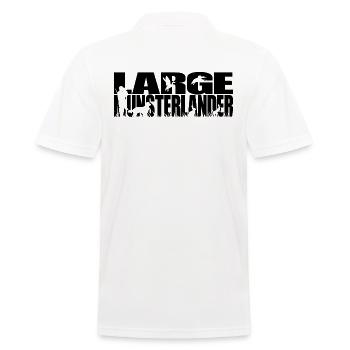 LARGE MUNSTERLANDER Jagdhunde Jagdhund Wilsigns - Männer Poloshirt - Weiß - Hinten - Kai (181cm)