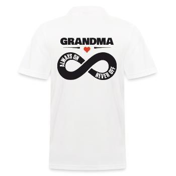 Grandma Always On Never Off Oma Liebe Shirt - Männer Poloshirt - Weiß - Hinten - Kai (181cm)