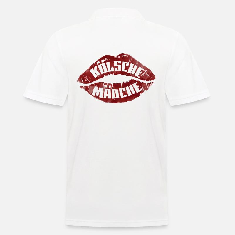 Kölsche Mädche Köln Kölnerin Mädchen - Männer Poloshirt - Weiß