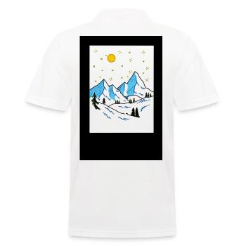Mountain landscape in sunlight - Men's Polo Shirt - white - Back - Kai (181cm)