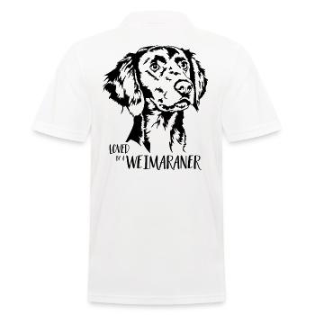 Aimé par un chien de braque de Weimar disant chien Wilsigns - Polo Homme - blanc - Dos - Kai (181cm)