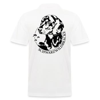 Schwarzwildbracke Portrait Hunde Jagdhund Wilsigns - Männer Poloshirt - Weiß - Hinten - Kai (181cm)