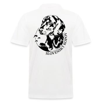 Slovensky Kopov Portrait Dogs Hunting Dog Wilsigns - Men's Polo Shirt - white - Back - Kai (181cm)