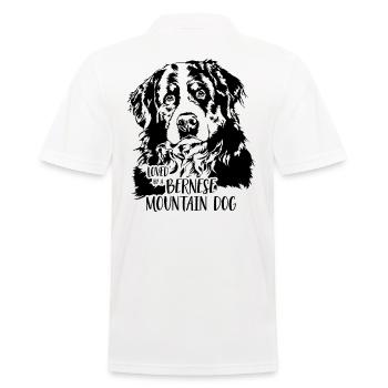 BERNESE MOUNTAIN DOG loved by Bernese Mountain Dog - Männer Poloshirt - Weiß - Hinten - Kai (181cm)