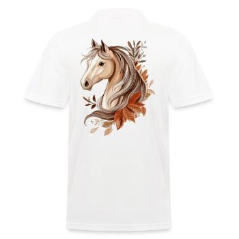 Cheval Automne - Polo Homme - blanc - Dos - Kai (181cm)