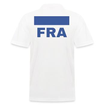 Dossard Judo Frankreich anpassbar - Männer Poloshirt - Weiß - Hinten - Kai (181cm)