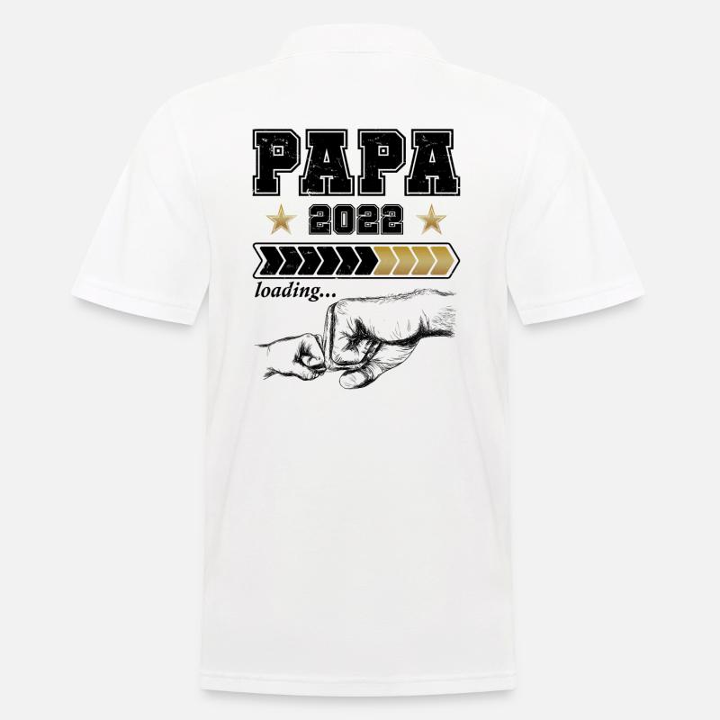 Papa 2022 Loading - Vaterschaftsgeschenk - Männer Poloshirt - Weiß
