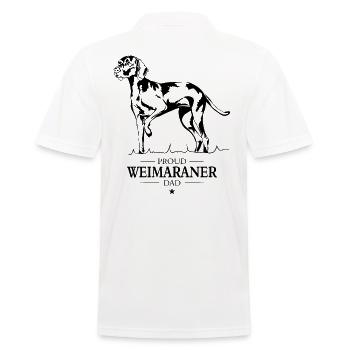 Braque de Weimar Papa Chiens Chien Chasse Chiens Wilsigns - Polo Homme - blanc - Dos - Kai (181cm)