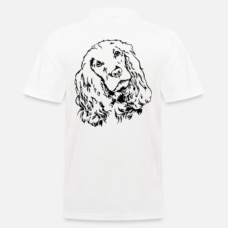 COCKER SPANIEL Portrait Wilsigns - Männer Poloshirt - Weiß