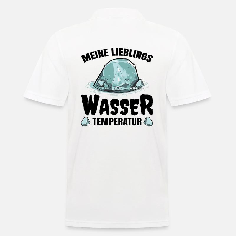 Eisbaden im Eiswasser - Männer Poloshirt - Weiß