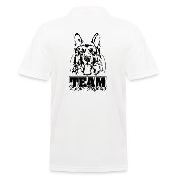 TEAM German Shepherd Hundesport Hunde IGP Wilsigns - Männer Poloshirt - Weiß - Hinten - Kai (181cm)