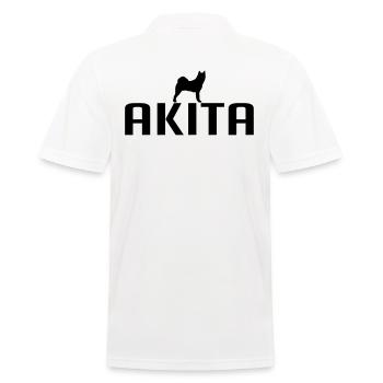 AKITA Race chien chien Wilsigns - Polo Homme - blanc - Dos - Kai (181cm)