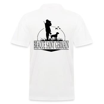 BRAQUE SAINT GERMAIN Jagdhunde Jäger Hund Wilsigns - Männer Poloshirt - Weiß - Hinten - Kai (181cm)