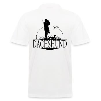 DACHSHUND Jagdhunde Jäger Hunde Wilsigns - Männer Poloshirt - Weiß - Hinten - Kai (181cm)