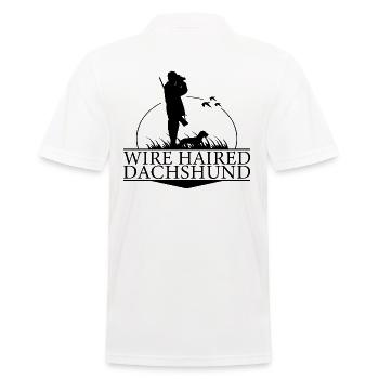 WIRE HAIRED DACHSHUND Jagdhunde Jagd Wilsigns - Männer Poloshirt - Weiß - Hinten - Kai (181cm)