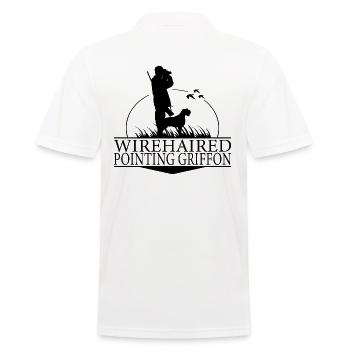 GRIFFON POINTU À POIL DUR Chiens de chasse Wilsigns - Polo Homme - blanc - Dos - Kai (181cm)