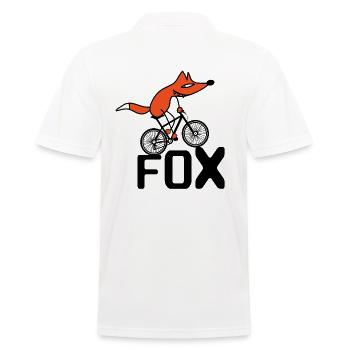 Un renard intelligent fait du vélo pour les cyclistes - Polo Homme - blanc - Dos - Kai (181cm)