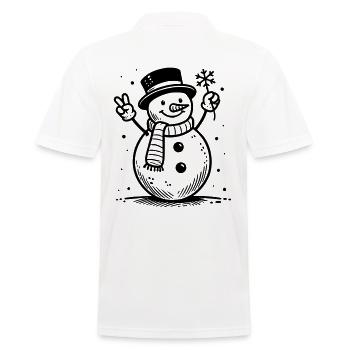 Bonhomme de neige mignon - Polo Homme - blanc - Dos - Kai (181cm)
