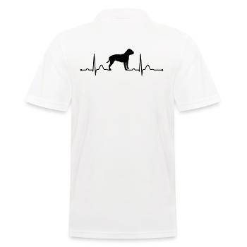 CONTINENTAL BULLDOG heartbeat Herzschlag Wilsigns - Männer Poloshirt - Weiß - Hinten - Kai (181cm)