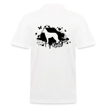 Koolie Hunde Hunderasse Wilsigns - Männer Poloshirt - Weiß - Hinten - Kai (181cm)
